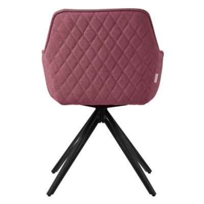 2x Chaise de salle à manger vieux rose pivotante  fauteuil rembourrée salon