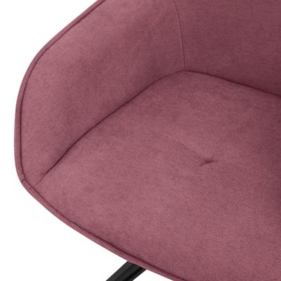 2x Chaise de salle à manger vieux rose pivotante  fauteuil rembourrée salon