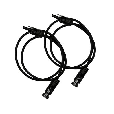2x1m Allonge câble solaire 4mm² - MC4 - (Noir - Noir)