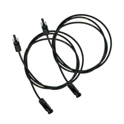2x2m Allonge câble solaire 4mm² - MC4 - (Noir - Noir)