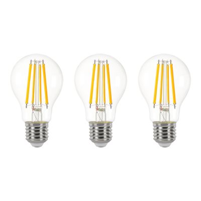 3 ampoules LED à filament A60 standard E27 806lm = 60W blanc chaud Jacobsen