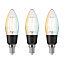 3 ampoules LED connectées Myko E14 flamme à filament 470lm=40W variation de blancs Jacobsen transparent