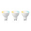 3 ampoules LED connectées Myko GU10 350lm=32W variation de blancs et couleurs Jacobsen blanc