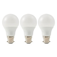 3 ampoules LED Diall GLS B22 6,5W=40W blanc chaud