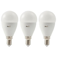 3 ampoules LED Diall mini globe E14 5,7W=40W blanc chaud