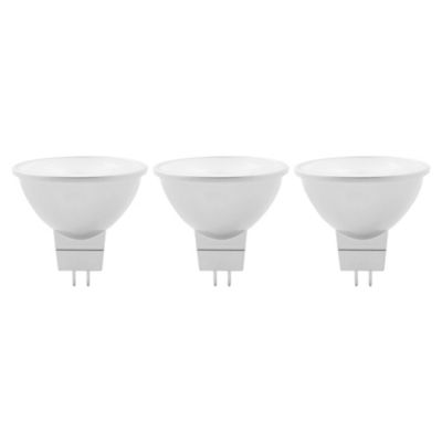 3 ampoules LED Diall réflecteur argent GU5.3 4,7W=35W blanc chaud