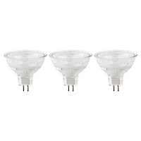 3 ampoules LED Diall réflecteur transparentes GU5.3 4,7W=35W blanc chaud