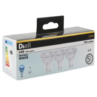 3 spots LED à encastrer ultra-plats salle de bain IP44 spots