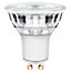 3 ampoules LED GU10 spot Diall 5,2W=35W blanc chaud