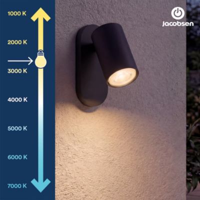 3 ampoules LED GU10 spot réflecteur 360 lm blanc chaud 2W grade A Jacobsen