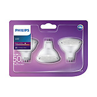 3 ampoules LED réflecteur GU5.3 8,2W=50W blanc chaud