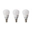 3 ampoules sphérique E14 3,2W=25W blanc chaud