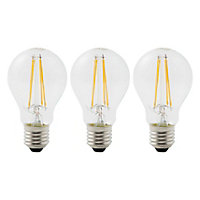3 ampoules sphériques à filament LED Diall E27 6,5W blanc neutre