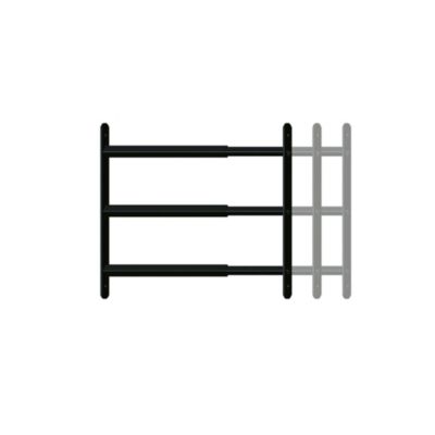 3 barreaux télescopiques de fenêtre, acier gris anthracite, Afbat, L.48 à 90 cm