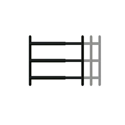 3 barreaux télescopiques de fenêtre, acier noir Afbat, L.48 à 90 cm
