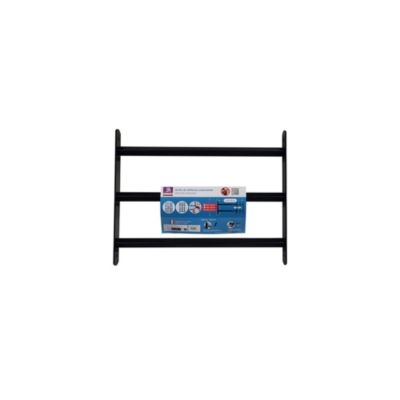 3 barreaux télescopiques de fenêtre, acier noir Afbat, L.48 à 90 cm