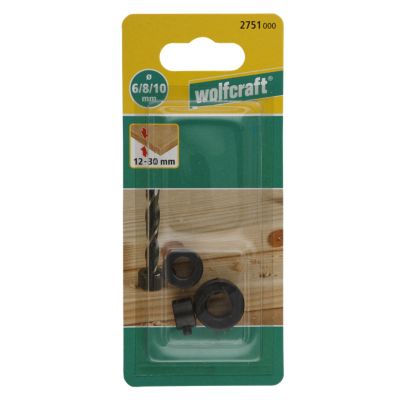3 butées de profondeur Wolfcraft ø6/8/10 mm