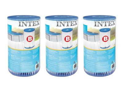 Lot De 3 Cartouches Filtration Type B Intex - 20 Microns Pour Piscine