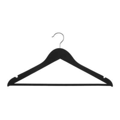 3 cintres "Rubber" noir en bois - 5five