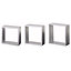 3 cubes aluminium argenté Form Lima 30 cm