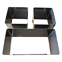 3 cubes gigognes métal noir Form Chic