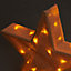 3 étoiles lumineuses LED 50 cm blanc chaud