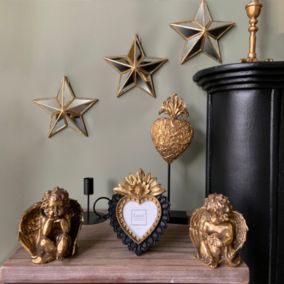 3 étoiles miroirs dorées L.19 x l.19cm Emdedesign