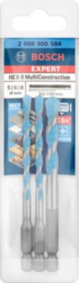 3 forets multi-matériaux Bosch HEX-9 Expert ⌀5/6/8mm