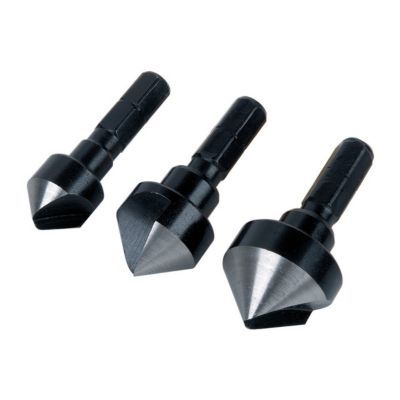 3 fraisoirs Wolfcraft 6 pans ø12 ø16 ø19 mm