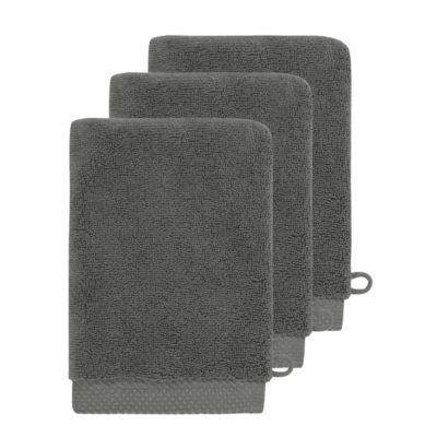 3 gants de toilette Zéro Twist 560 g/m² Anthracite 16x22 cm SENSOFT