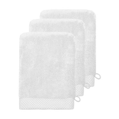 3 gants de toilette Zéro Twist 560 g/m² Blanc 16x22 cm SENSOFT