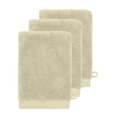 3 gants de toilette Zéro Twist 560 g/m² Ficelle 16x22 cm SENSOFT