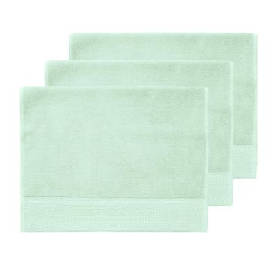 3 grandes serviettes invité Zéro Twist 560 g/m² Menthe 40x60 cm SENSOFT