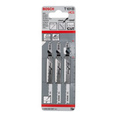 3 lames de scie sauteuse HCS Bosch T fine T101B bois