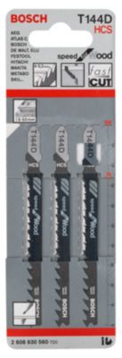 3 lames de scie sauteuse HCS DEBIT Bosch T T144D bois