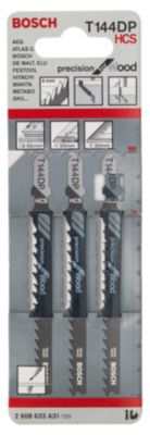 3 lames de scie sauteuse précision Bosch T144DP bois