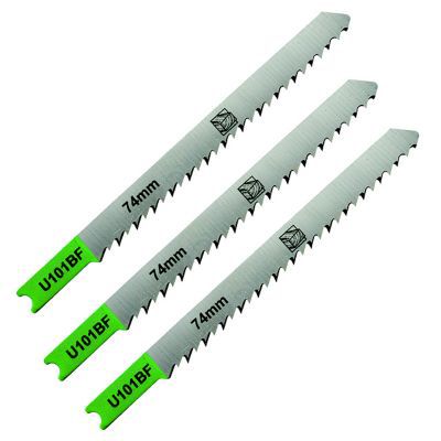3 lames de scie sauteuse U droite propre Bois dur L. 100 mm