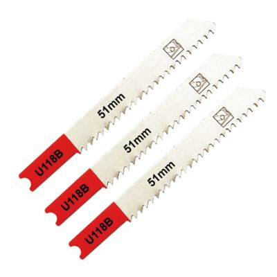 3 lames de scie sauteuse U droite propre Métal épais