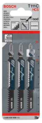 Bosch Lames Scie Sauteuse T 344 D HCS Speed For Wood - Lot De 5 - Découpe Rapide Bois Tendre Et Panneaux Jusqu'à 100 Mm