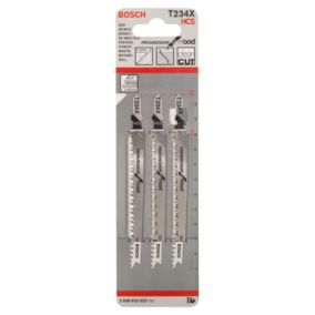 3 lames scie sauteuse T234X HCS Bosch 65mm