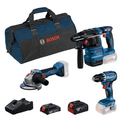 3 machines pro (perceuse-visseuse GSR 18V-45, perforateur SDS Plus GBH 18V-22, meuleuse GWS 18V-8) - Bosch Professional