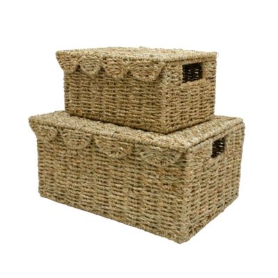 3 Malles de rangement Box & Beyond en jacinthe et jonc de mer