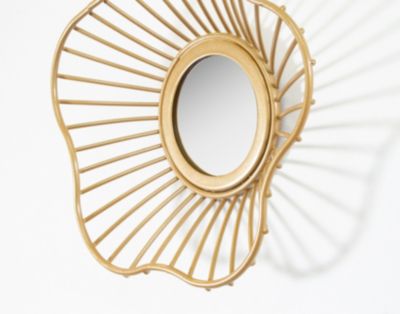 3 miroirs filaires doré Ø20,30 et 60cm Ariane