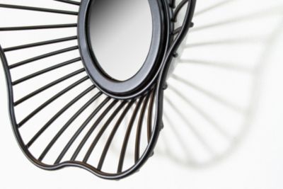 3 miroirs filaires noir Ø20,30 et 60cm Ariane