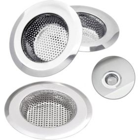 3 PCS Filtre à Évier Filtre de Filtre de Drain d'évier d'acier Inoxydable de Empêcher des Débris Obstrués pour Évier de Cuisine