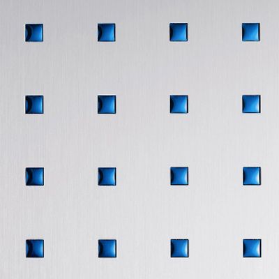 3 plaques adhésives carré bleu 30 x 30 cm