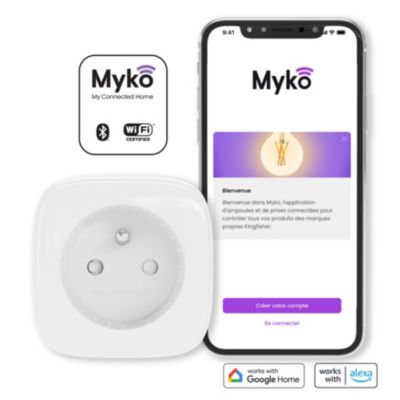 3 Prises avec terre wifi connectées Jacobsen Myko