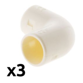 3 équerres IRL diamètre 20mm blanc Zenitech