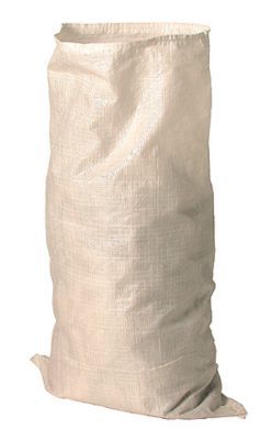 3 sacs à gravats en toile tissée blanche 30L