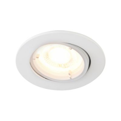 3 spots à encastrer Colours Caius IP20 blanc Ø8,5 cm